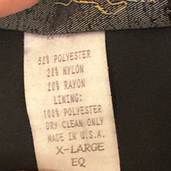 Vintage Painted Pony Cream and Black Geometric Jacket with Open Front Made USA - Picture 6 of 6